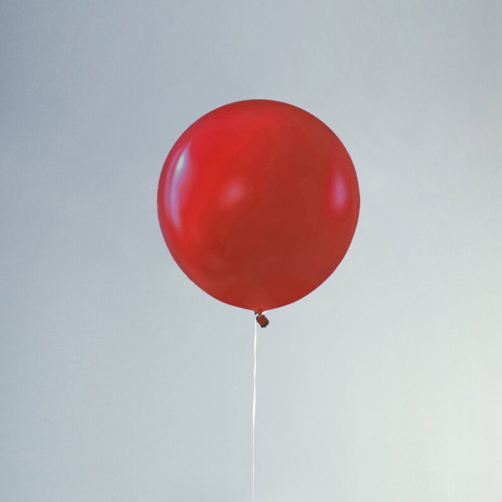 2PC GIANT JUMBO 36"(90cm) LATEX ROUND BALLOONS— RED